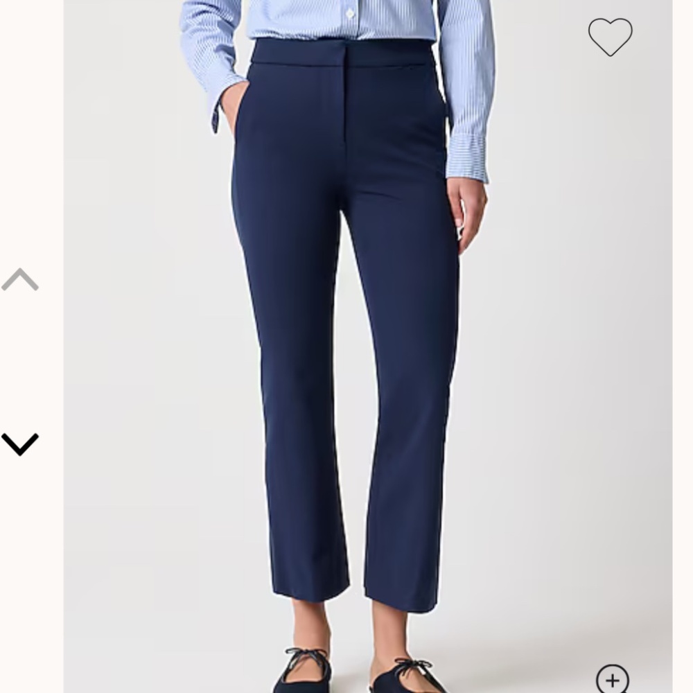J. crew navy blue Kelsey cotton flare pant size 0 petite